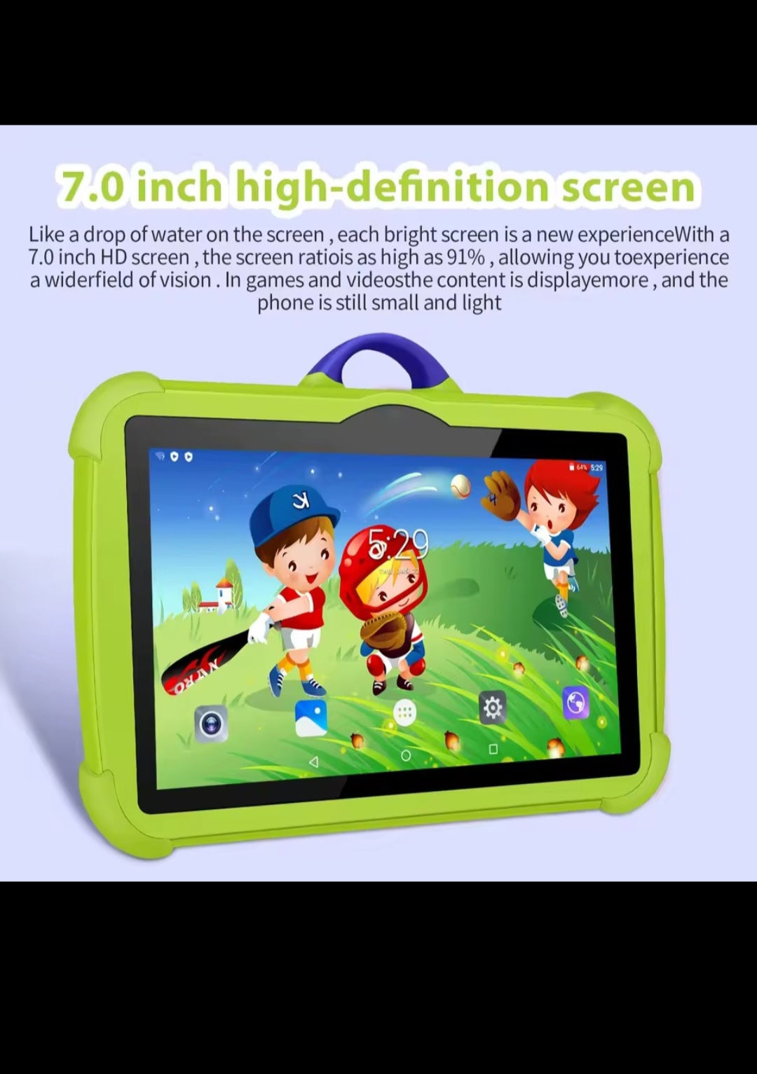 Tablette PC 7 Pouces pour Enfants - Android 13, 4GB RAM + 64GB ROM